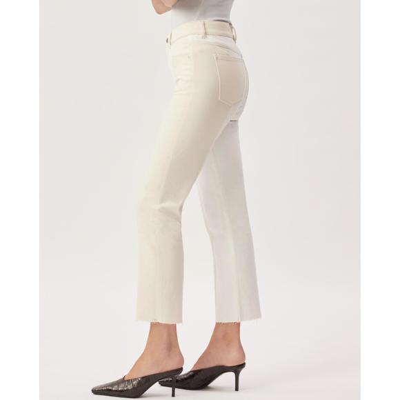 NEW DL1961 - WOMEN'S patti straight high rise ankle pant in ecru blocked - Picture 3 of 4